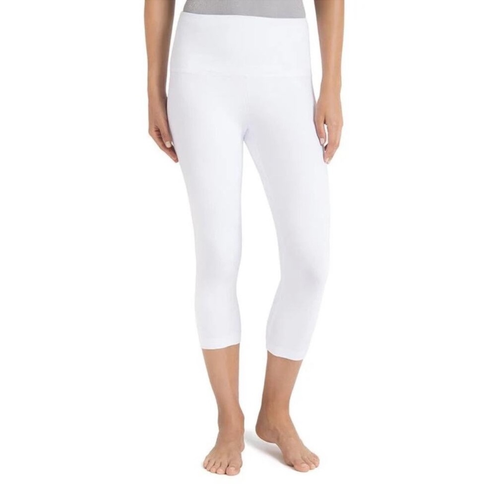 UTOPIA by HUE Women’s High Rise White Nirvanna Capri Pants Size Small
